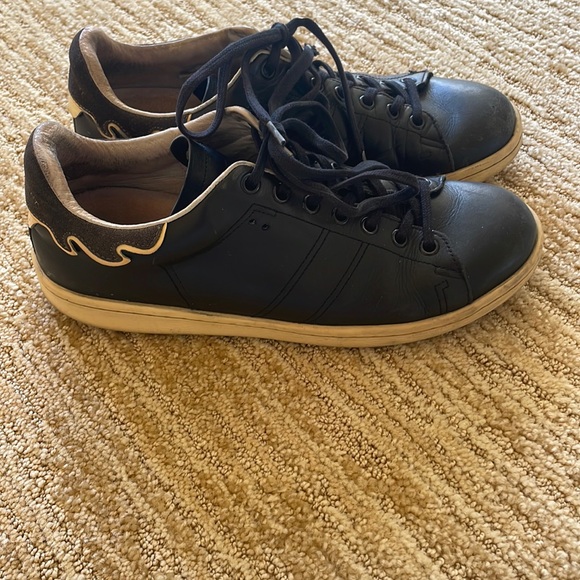 Isabel Marant Bart Flame black leather graphic Sneakers 39 - Picture 1 of 8